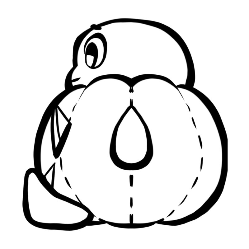 Side view line art
