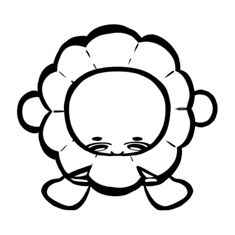 Top-down view line art